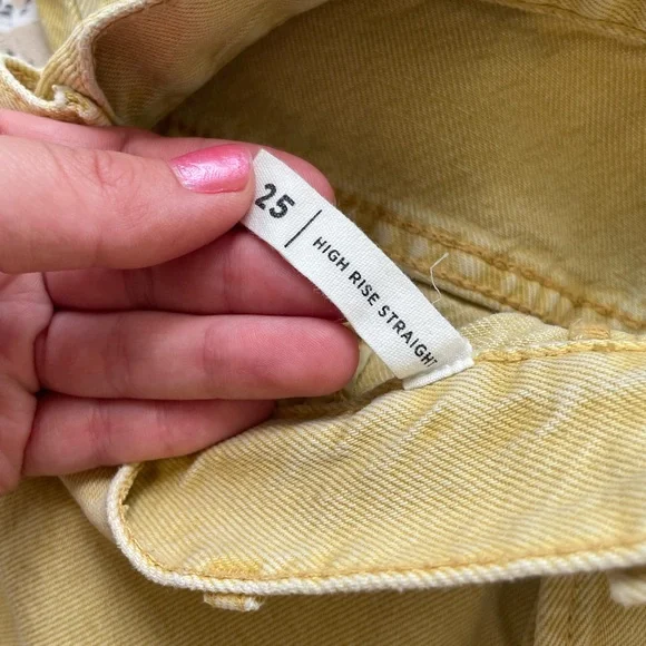 PacSun Yellow High-Rise Straight Jean - Picture 3 of 5